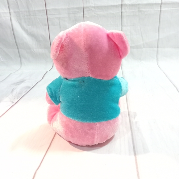 Vintage Pink Cutie Bear Stuff Animal 4'' Plush Toy - Picture 6 of 7